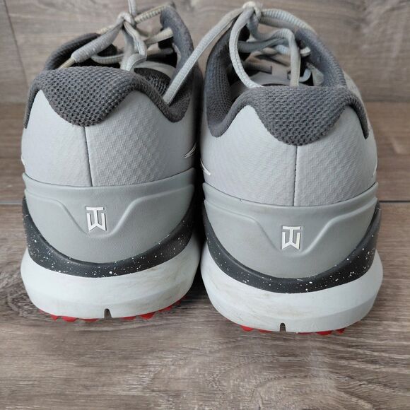 Nike Tiger Woods Golf Shoes Gray Limited Edition TW14 Mens 14 Mesh Spikes 652627 - Picture 6 of 10